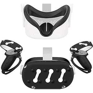 Vakdon 5in1 Full Body Beschermende Grip Cover & Head Cover Skin & Face Siliconen Cover Case voor Oculus Quest 2 VR Shell…