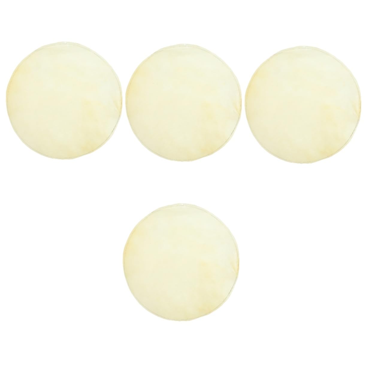 GOOHOCHY 4pcs Musical Instrument Parts African Drums Skin Drum Heads Goat Leather Reduce Vibration Improve Sound