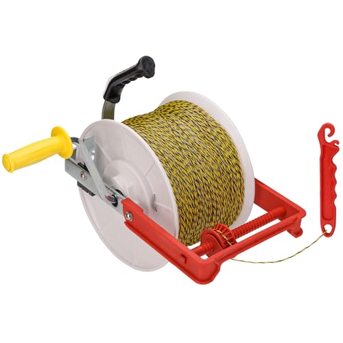 3:1 Geared Electric Fencing Reel Electric Fence Wire Reel with Auxiliary Winding Handle Suitable for Building Farm Fences