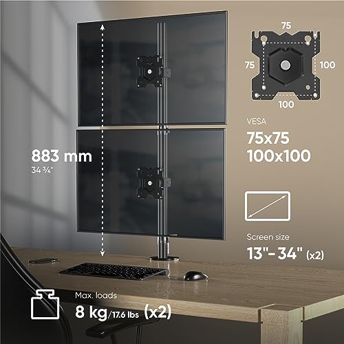 ONKRON Supporto da scrivania a doppio monitor