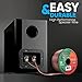 Pyramid 50ft 14 Gauge Speaker Wire-Copper Cable in Spool for Connecting Audio Stereo to Amplifier,Surround Sound System,TV Home Theater and Car Stereo-Pyramid RSW1450,BLACK