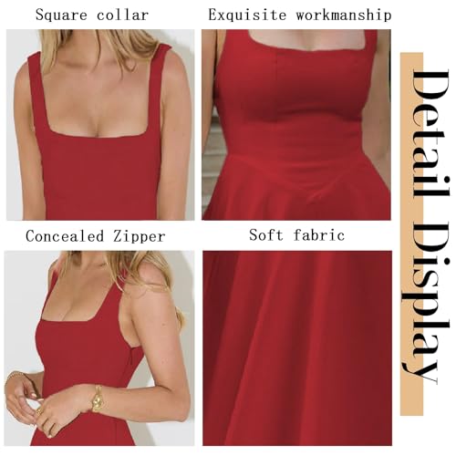 Robe de bal sexy chic à col carré pour vos douces soirées d'été