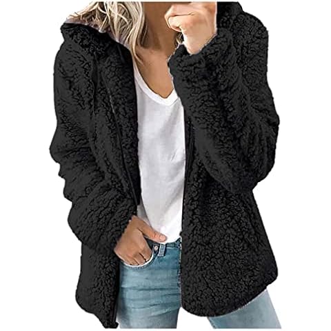 AnnSemo Women's Fleece Hooded Jacket Cover
