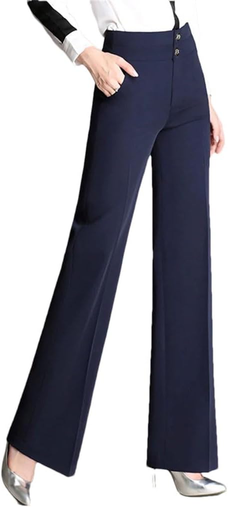 Women's Straight Loose Fit High Waist Trousers