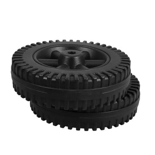 MOTHNUR Ruedas para Carrito De Parrilla 6 Pulgadas Negras Resistentes a Altas Temperaturas, Repuesto Durable De Plástico PE para Parrillas De Gas, Kit De 2 Piezas para Uso Barbacoa