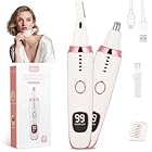 Mendaping LED Display Ear and Nose Hair Trimmer Clipper for Women Men,2025 Rechargeable 2 in 1 Painless Eyebrow & Facial Hair Trimmer with Powerful Motor and Dual-Edge Blades Easy Cleansing (Pink)