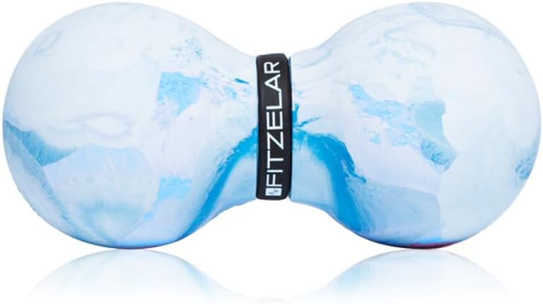 FITZELAR Double Lacrosse Massage Ball for Myofascial Release, SGS Certification, Massage Deep Tissue for Back and Shoulder, Trigger Point Therapy, Muscle Knots, Peanut Massage Ball for Muscle Pain