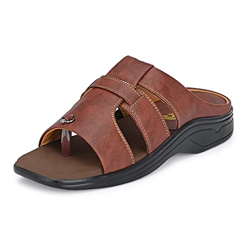 Image of Centrino Sandals for Men | Lightweight Thong Style Sandal | Quick-Dry Comfortable Chappal with Arch Support & Durable Hand Stitched Sole (5953)