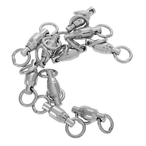 Abaodam 10piezas Accesorios Giratorios Inoxidable De Eslabones Giratorios De Barril para Pesca Agua Conectores para Sedal Eslabones De Pesca para Agua Aparejos De