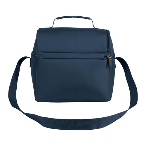 Image of Carhartt Insulated 12 Can Two Compartment Lunch Cooler, Durable Fully-Insulated Lunch Box, Navy