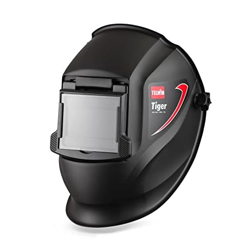 Telwin 802818 Tiger Maschera para soldar en Mma/Mig-Mag/Tig, 0.1 V, Nero, Tiger
