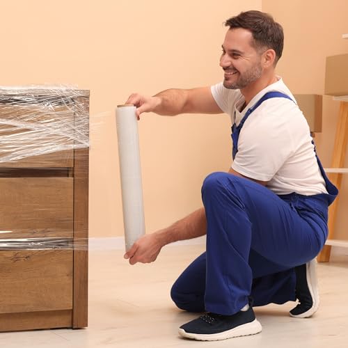 Miniatura 5 de Raylu Paper - Film Para Embalaje Industrial Y Para Paletizar, Rollo De Papel Film Resistente De Plástico Con Alta Elasticidad Para Mudanzas Y Envíos Transparente, 1 Unidad Eco