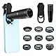 10 in 1 Handy Objektiv Kamera Linse Kit,Handy makro objektiv Set,Weitwinkel&Makroobjektiv,Teleobjektiv,Fisheye objektiv,Kaleidoskop/CPL/Flow/Star/Radial Filter für die meisten Smartphones