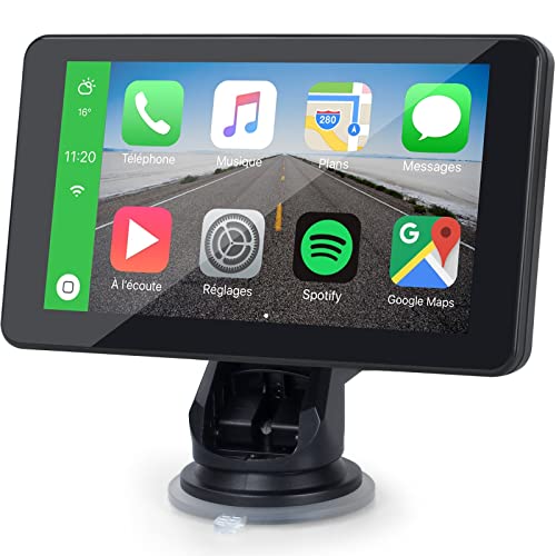 Radio portátil para coche con Carplay inalámbrico y cámara de tablero Full HD integrada