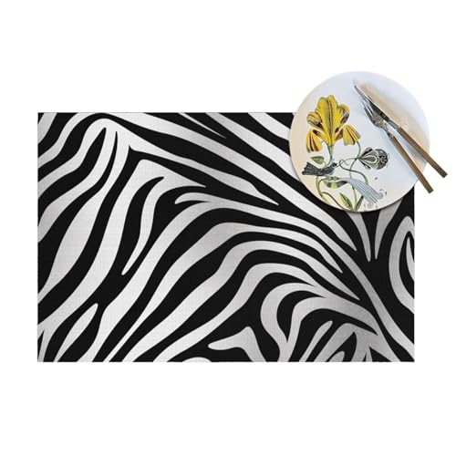 Sets de table tissés en PVC pour repas en intérieur et extérieur