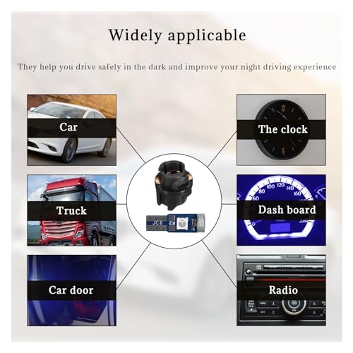 20 luces LED T5 para tablero de auto Dickno azul miniatura 4