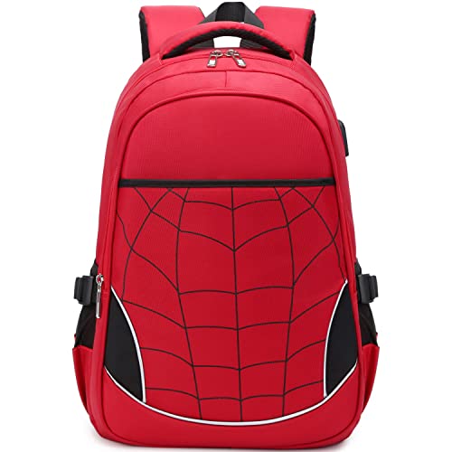 Gikizzi Boys School Backpack For Boys Backpack With Lunch Box Anime Backpack School Bag Bookbag Backpack Set For Boy Girls (Red) #TOP1