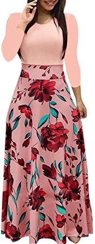 CakeLY Women's Summer Maxi Dress Floral Print Casual Long Dresses with Pockets