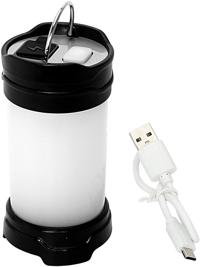 JFYWRT USB Batteria ricaricabile Flash LED Lanterne for tende Luce portatile Power Bank Lampada da campeggio esterna 7 modalità