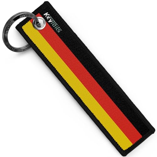 Image of KEYTAILS Keychains, Premium Quality German Flag Key Tag for Auto, Motorcycle, UTV