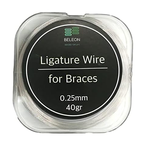 BELEON Braces Wire Orthodontic Dental Ligature Wire for Braces for Home Use Stainless Steel 40g 0.25mm Cover