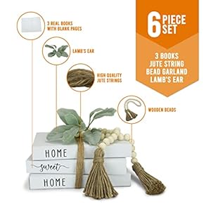 White Decorative Books for Home Decor Farmhouse Decor Faux Books for Decoration Coffee Table Book Decor for Living Room Decor Farmhouse Table Decor Book Small Shelf Decor Accent Home Sweet Home