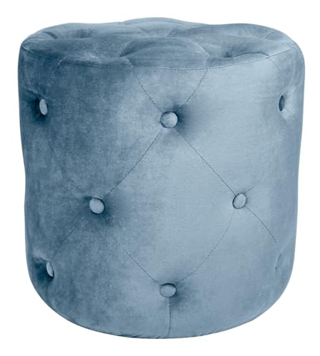 SAMIRA Pouf in velluto capitonné, poggiapiedi mod. Honey (Carta da zucchero)