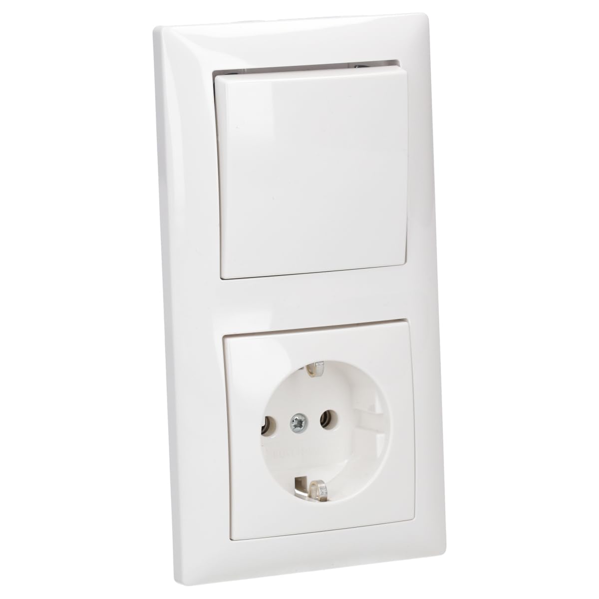 Busch- Jaeger Busch Balance® SI Komplett-Sets - Alpinweiß (Steckdose, Wechselschalter, Rahmen 2fach, Wippe)