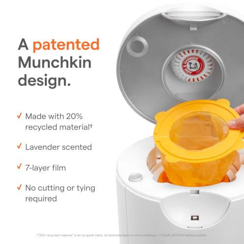 Munchkin® Arm & Hammer Diaper Pail Snap, Seal & Toss™ Refill Bags, Holds up to 180 Newborn Diapers, 6 Pack - image 4