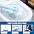 Disposable Toilet Brush with 112 Refills, Toilet Bowl Wand and Holder, White Toilet Cleaning Brush, Toilet Bowl Wand Kit Wall-mounted, Toilet Brush Refill for Efficient and Deep Scrub Toilet.