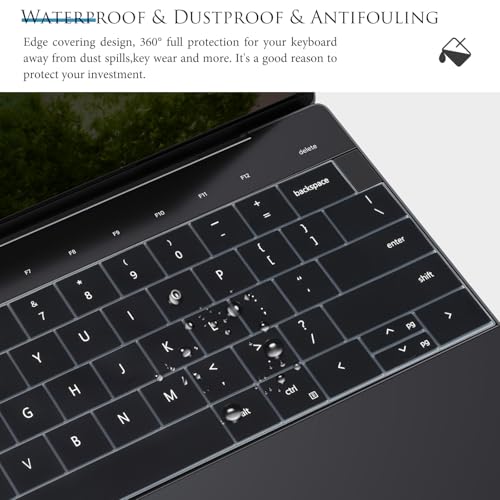 Protector de Teclado Silicona para Dell XPS 13 y 16 Negro miniatura 6