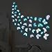 64 Pieces Glow in The Dark Butterfly Wall Decals Blue Luminous Butterfly Wall Stickers Wall Art Butterfly Decor DIY Wall Decals for Kids Girls Bedroom Bathroom Decorations (Watercolor)