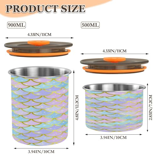 Envase de acero inoxidable ATTX 900 ml con tapa hermética miniatura 2