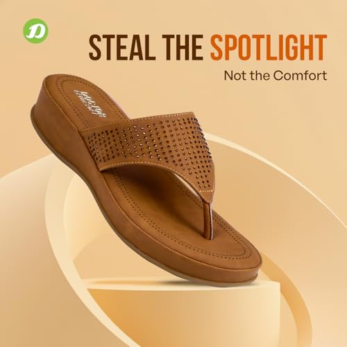 Image of DOCTOR EXTRA SOFT Women's Fashionable Stylish Orthopedic Memory Foam Thong Slippers /Flip Flops|Comfortable & Lightweight|Breathable & Anti-Slip| Casual Slip-on Sandals for Ladies /GirlsD-626