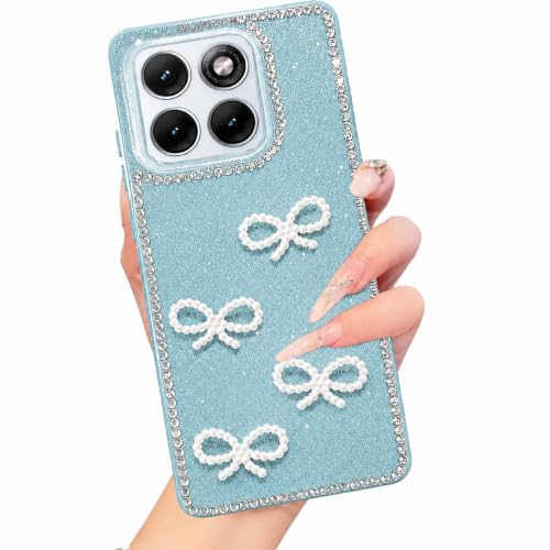 Image of DIZORO for Motorola Moto Edge 70 Fusion 5G Back Cover,Cute Bow Tie Aesthetic Phone Case,Trendy Slim Hard IMD Shockproof Protective Bumper Designer Phone Back Cover for Women Girls Pine