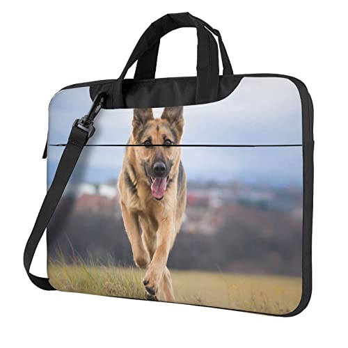 Sac pour ordinateur portable à motif chien de berger : mallette bandoulière homme