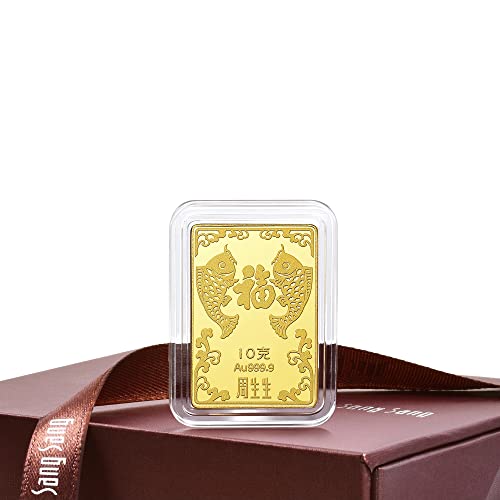 Chow Sang Sang 999.9 24K Solid Gold Price-by-Weight Gold Koi Fish Ingot for Women and Men (10 Grams, 0.35 Oz)2