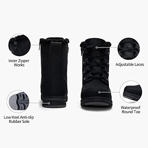 Vepose Women's 65 Snow Ankle Boots For Women Waterproof Warm Windbreak Black Booties Size 9(Cjy965 Black 09) #TOP3