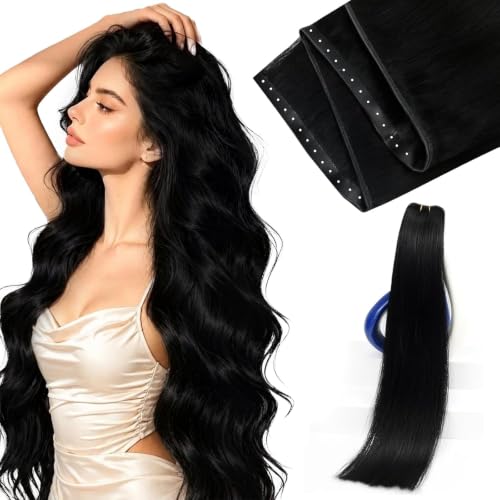 Sunny Hair Butterfly Weft Hair Extensions Human Hair Invisible Black