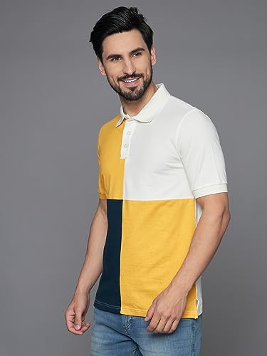 Image of THE DRY STATE Men's Basic Fit Textured Stand Collar Henely T-Shirt