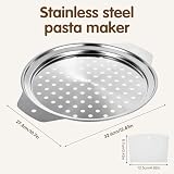 CEWROM Spätzlewunder, Spätzle Profi, blacha do szpecli ze skrobakiem, prasa do szpecli, stal nierdzewna, tarka do szpecli, stal nierdzewna, łatwa i szybka produkcja szpecli, nadaje się do mycia w