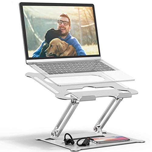 Laptop-Ständer, verstellbarer Laptop-Ständer mit Belüftungsöffnung, ergonomischer Aluminium-Notebook-Halter für Laptop, kompatibel mit MacBook