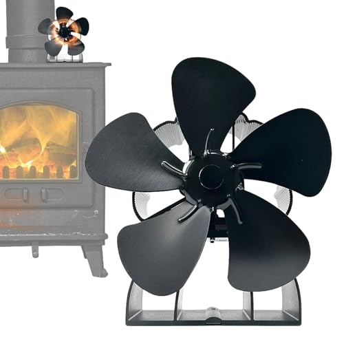 Ventilatore per stufa a legna, Ventilatore per stufa a legna alimentato a calore Non elettrico - per stufa ad aria calda a circolazione interna invernale per caminetto, Stufa a legna