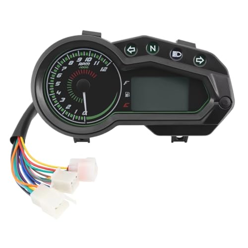 スピードメーター メーター オートバイ計器タコメーターデジタルスピードメーター Km/h 走行距離計 メーターギア バイクレベルゲージキット