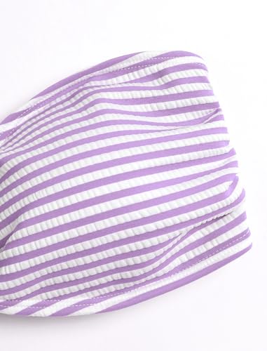 Image of ZAFUL Women's Bandeau Bikini O Ring Strapless Tie Back High Cut Two Piece Swimsuit Bathing Suits