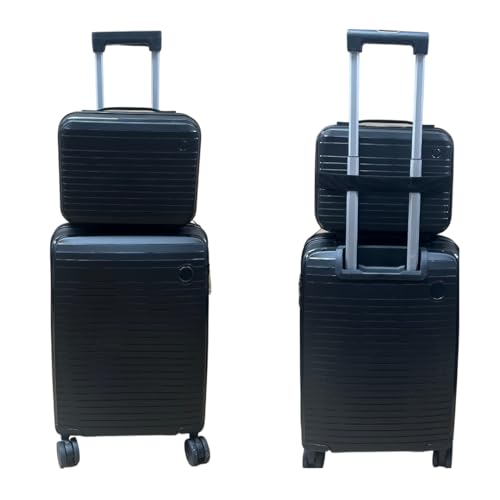 Suprills 4-Piece Luggage Set - Lightweight PP Shell Trolley Case with TSA Lock, Cabin Suitcase, 20" 24" 28" Suitcases, 14" Beauty Case, 360° Spinner Wheels - Image 4