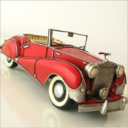 Amazon ブリキのおもちゃ 車 アメリカン雑貨 アンティーク レトロ雑貨 置物 インテリアオブジェ American Nostalgia クラシックオープンカー Toy 置物 オブジェ オンライン通販