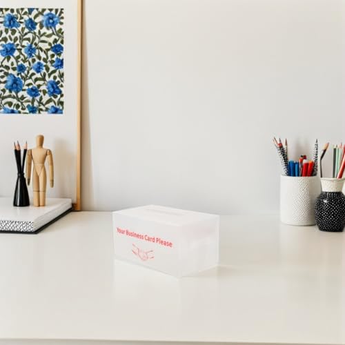 Caja para tarjetas de visita expositora transparente plástica para redes de networking 7