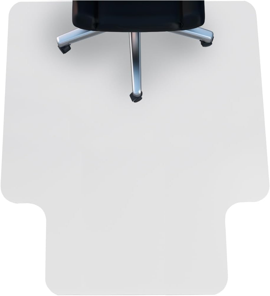 NINJA Easy Glide Office Chair Mat for Hardwood Floors, Strong Slip Resistant Under Desk Hard Wood Floor Protector, Stay in Place Plastic Computer Mats for Rolling Work Chairs, 29x47 Inch, Clear Lip
