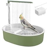 Bird Bathtub, USB Electric Automatic Parrot Bathtub, Circulating Water Bird Bathtub, Large Basin Bird Shower Bath with Pump for African Grey Cockatiel Conure Budgie Lovebird (Color 03)